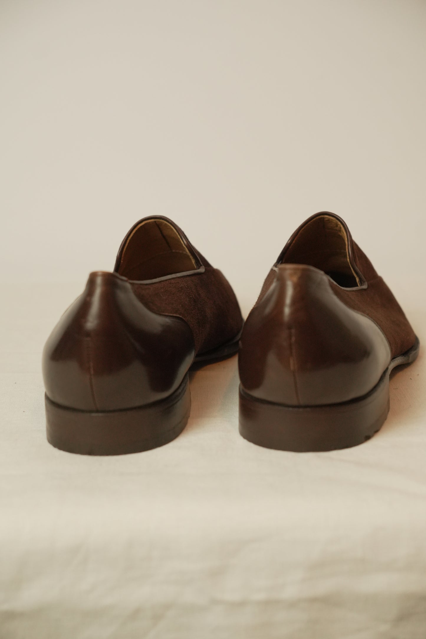 Gianni Versace Brown Suede Leather Loafers Sz41