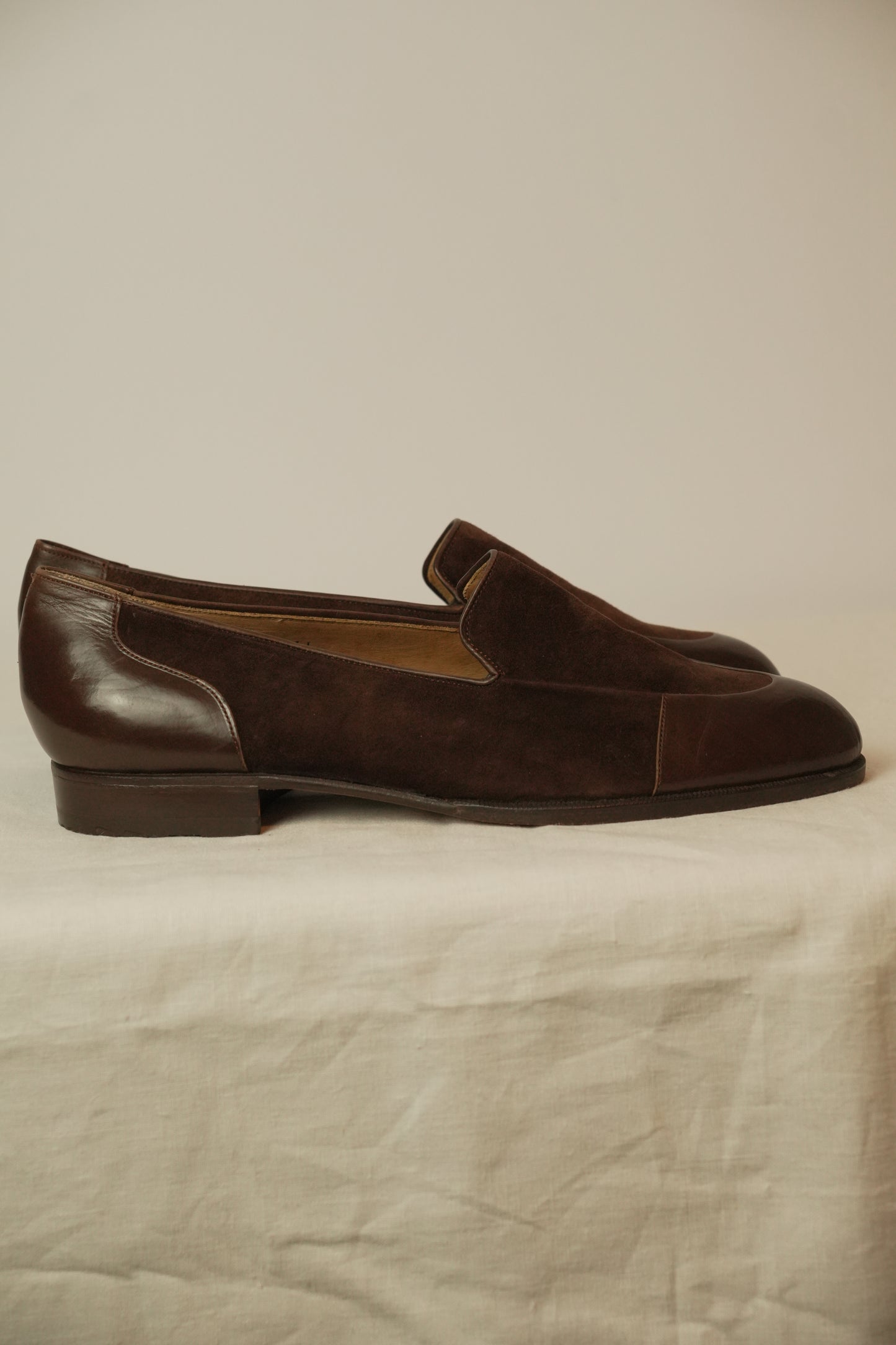 Gianni Versace Brown Suede Leather Loafers Sz41
