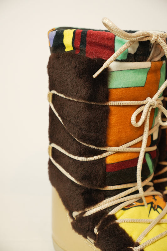 Emilio Pucci Pattern Moon Snow Boots