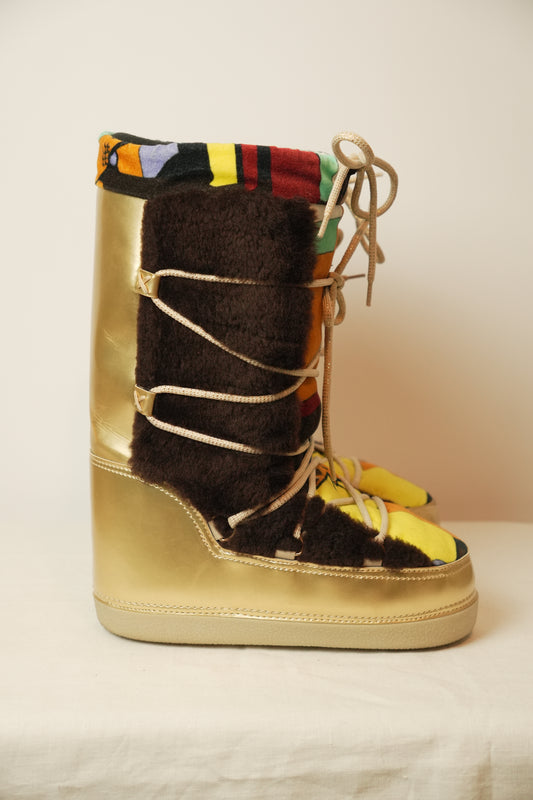 Emilio Pucci Pattern Moon Snow Boots
