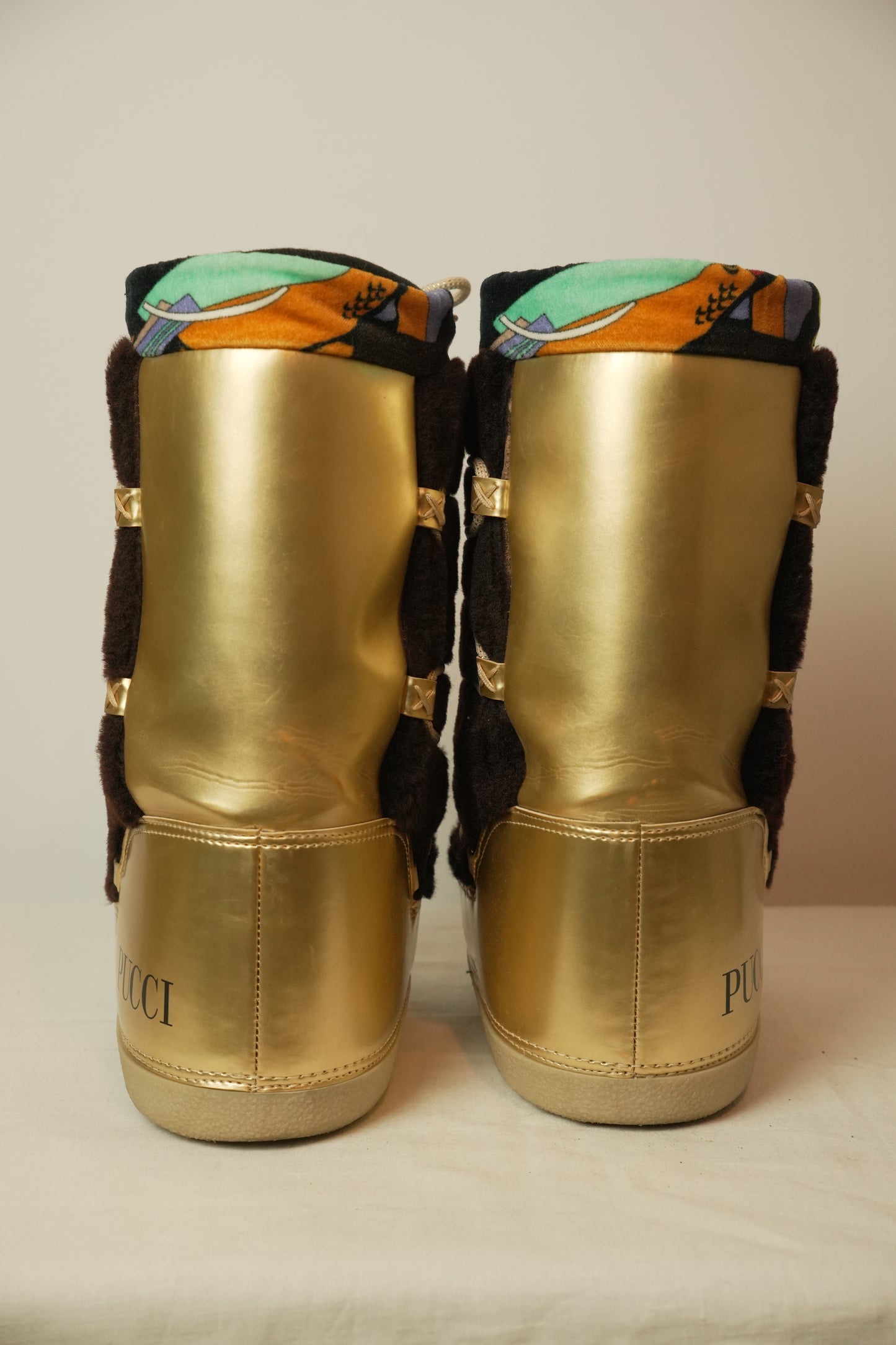 Emilio Pucci Pattern Moon Snow Boots