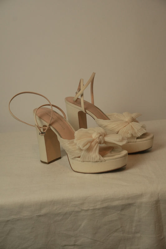 Loeffler Randall Bow Tulle Platform Heels Sz8