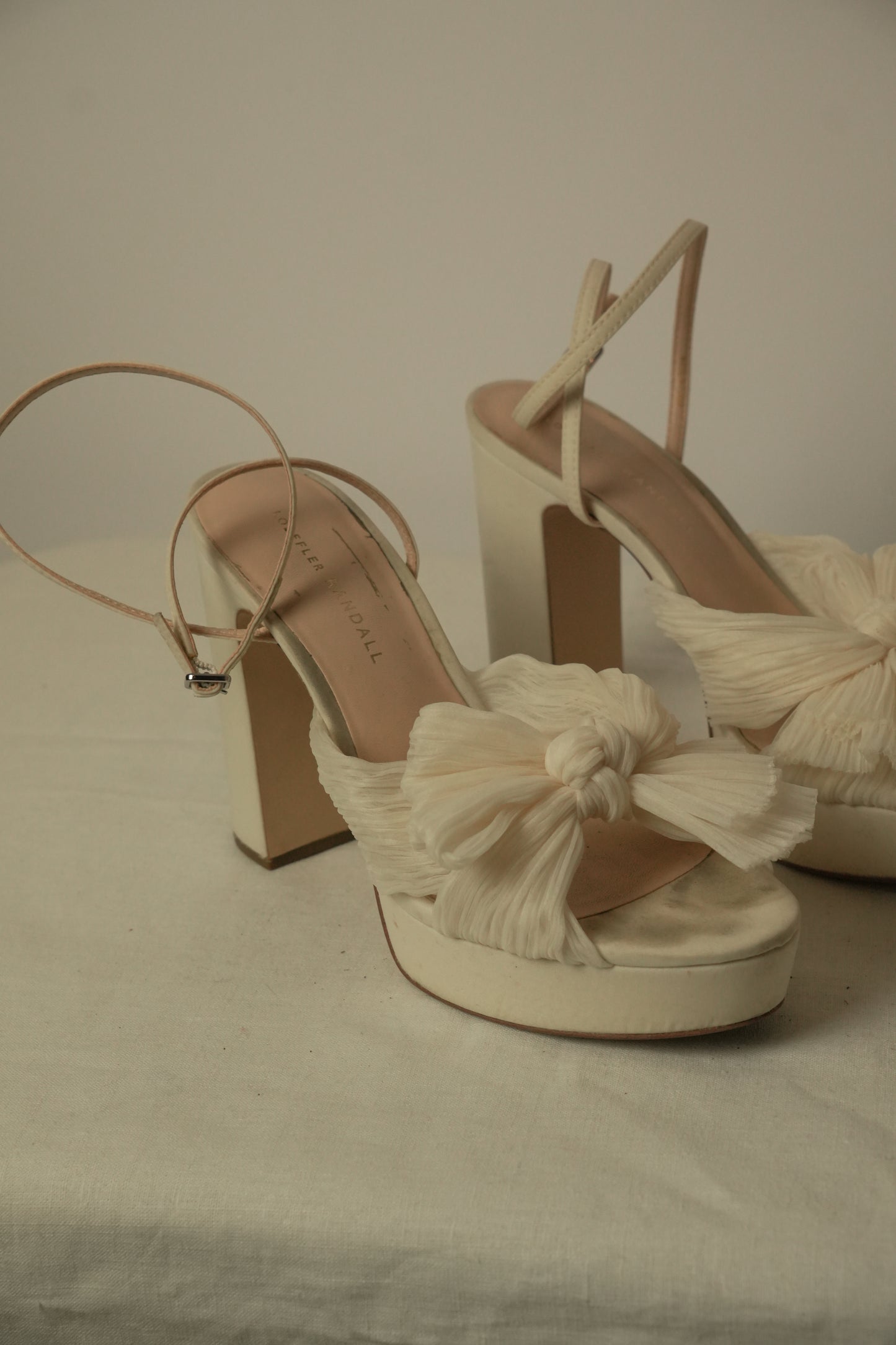Loeffler Randall Bow Tulle Platform Heels Sz8