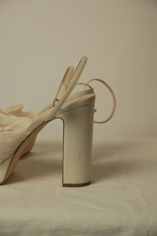 Loeffler Randall Bow Tulle Platform Heels Sz8