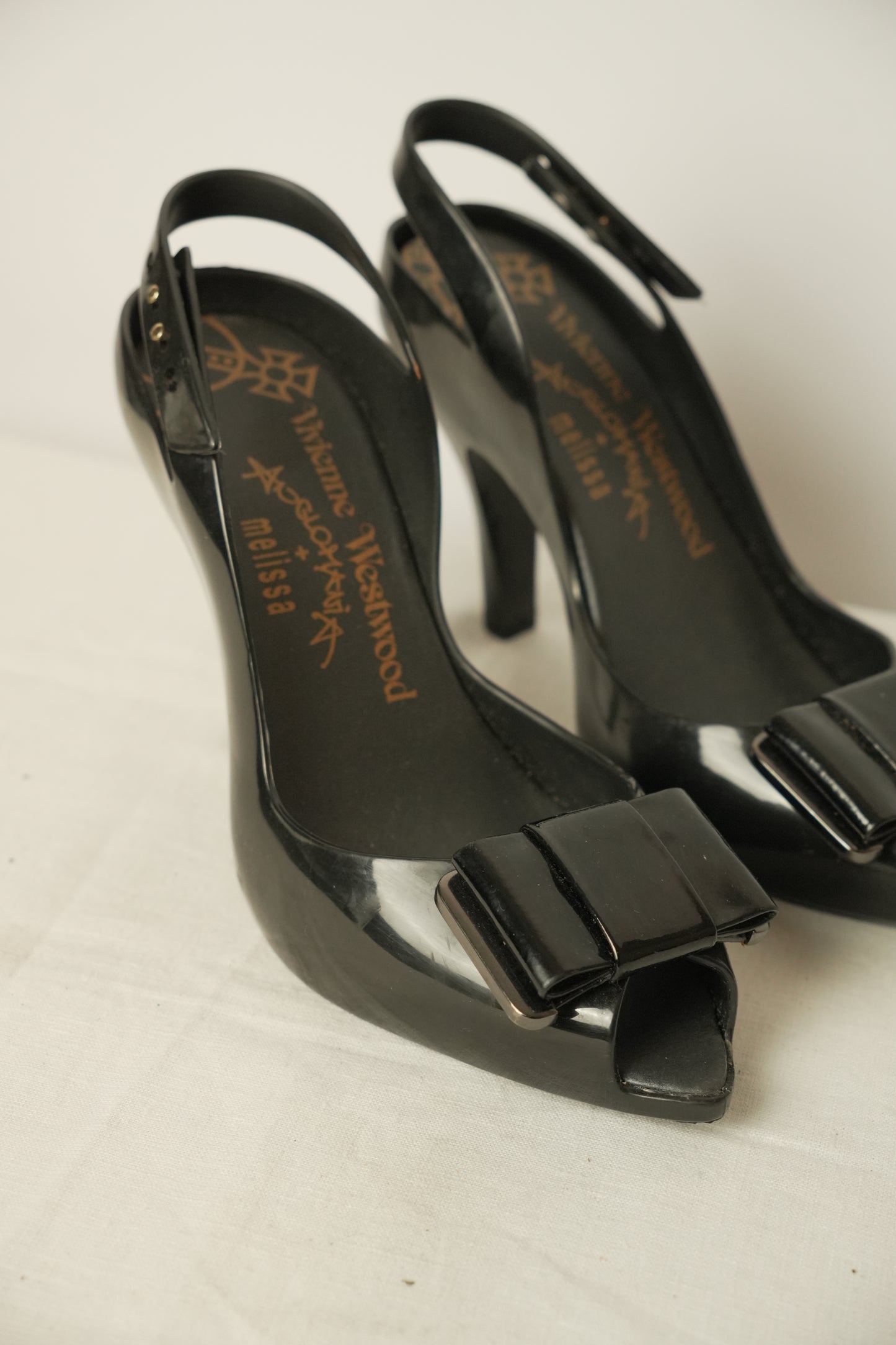 Vivienne Westwood x Melissa Bow Peeptoe Heels Sz 38