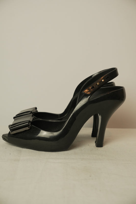 Vivienne Westwood x Melissa Bow Peeptoe Heels Sz 38
