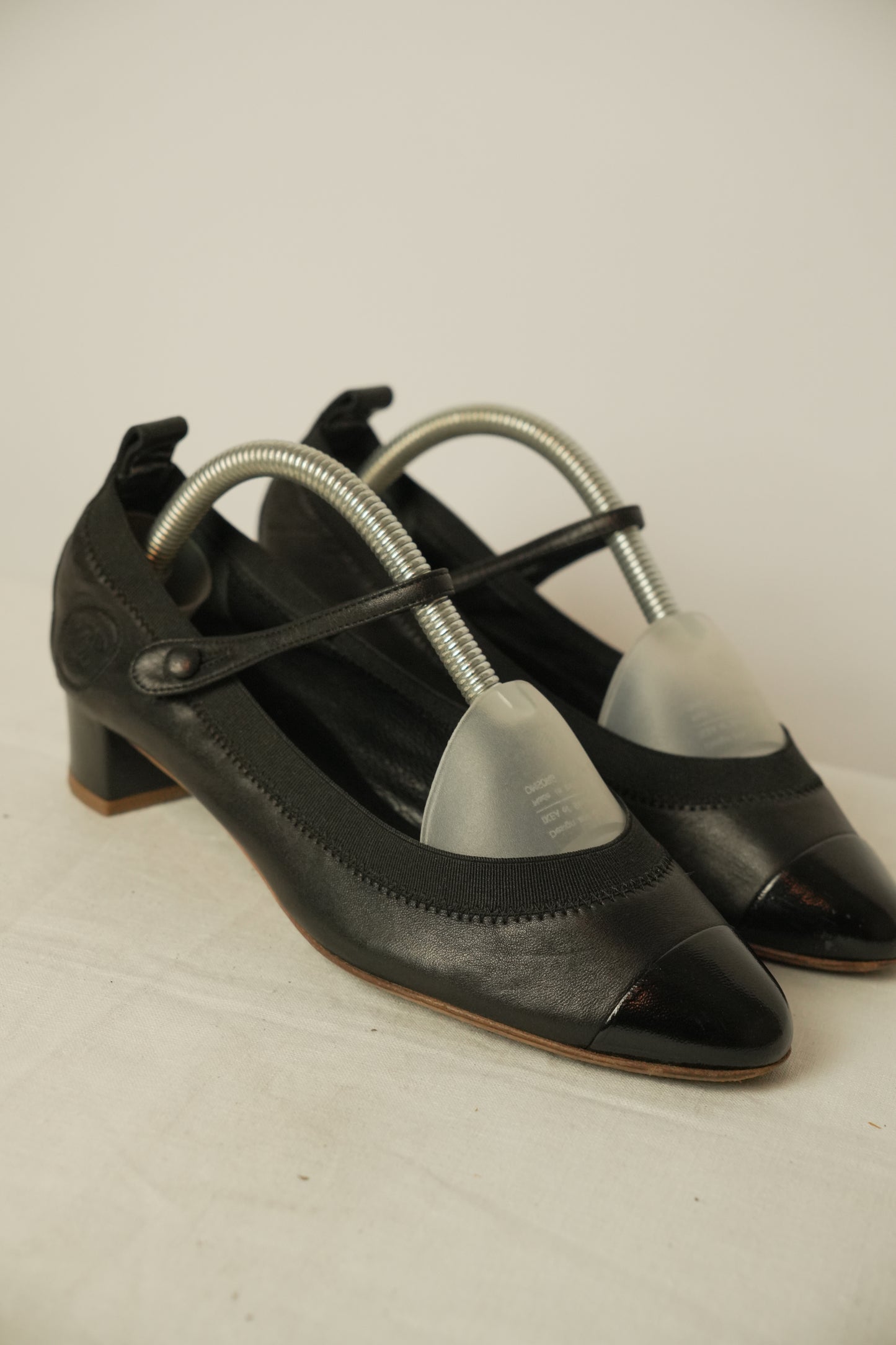 Chanel Black Heel Ballet Flat Sz 36