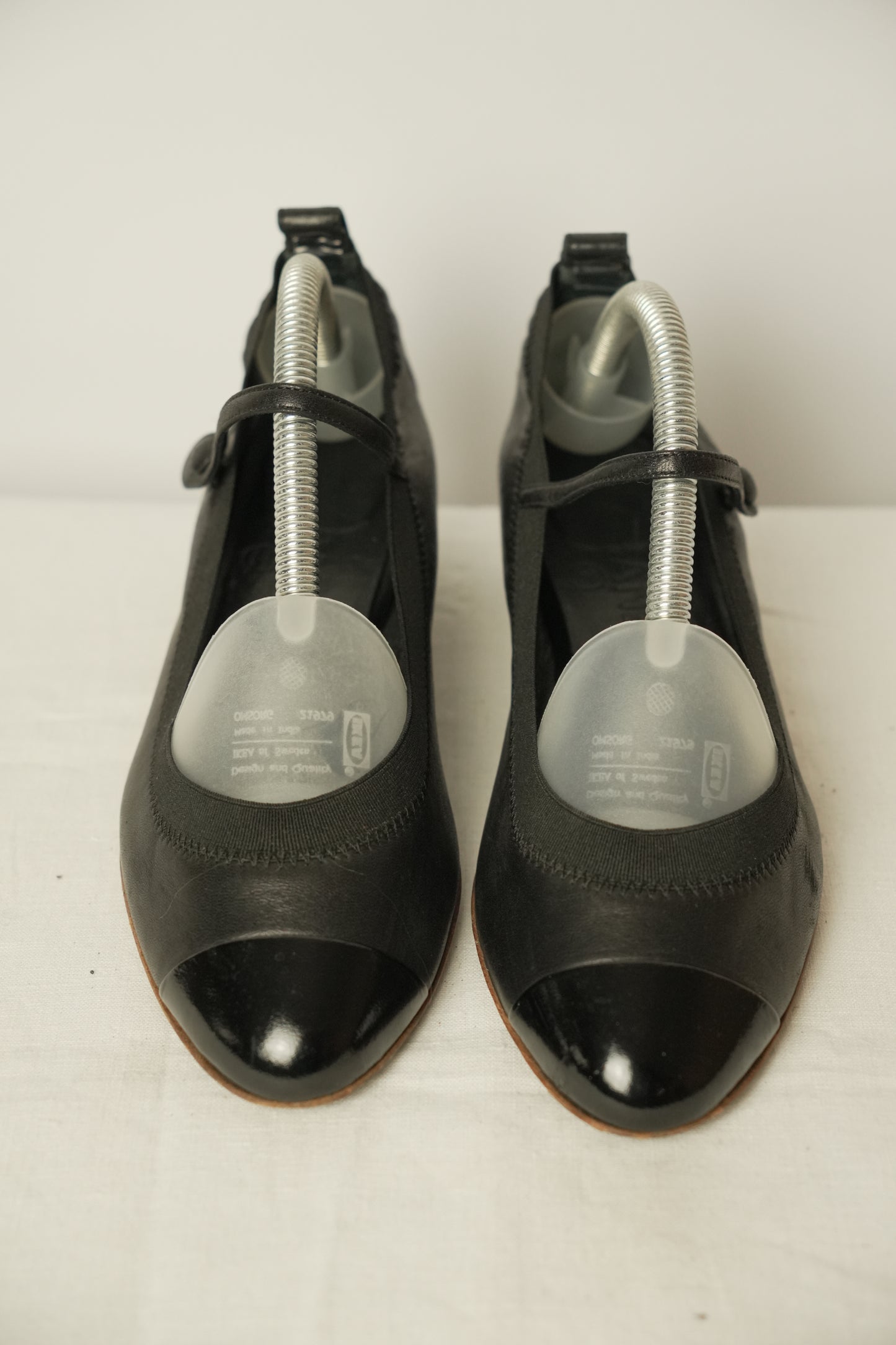 Chanel Black Heel Ballet Flat Sz 36