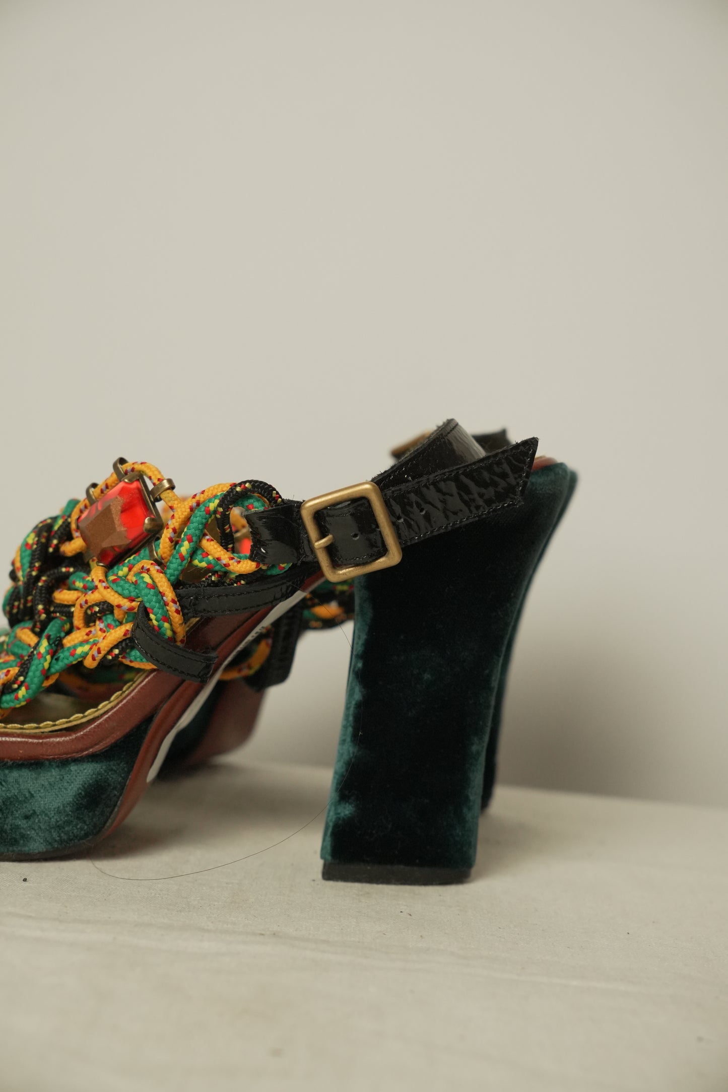 Marc Jacobs Rope Platform Velvet Heels Sz 37