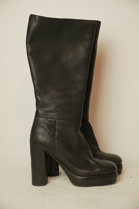 See by Chloe Leather Knee High Boots Sz 37