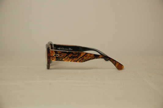 Christian Dior Round Square Brown Vintage Sunglasses