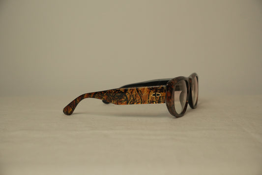 Christian Dior Round Square Brown Vintage Sunglasses