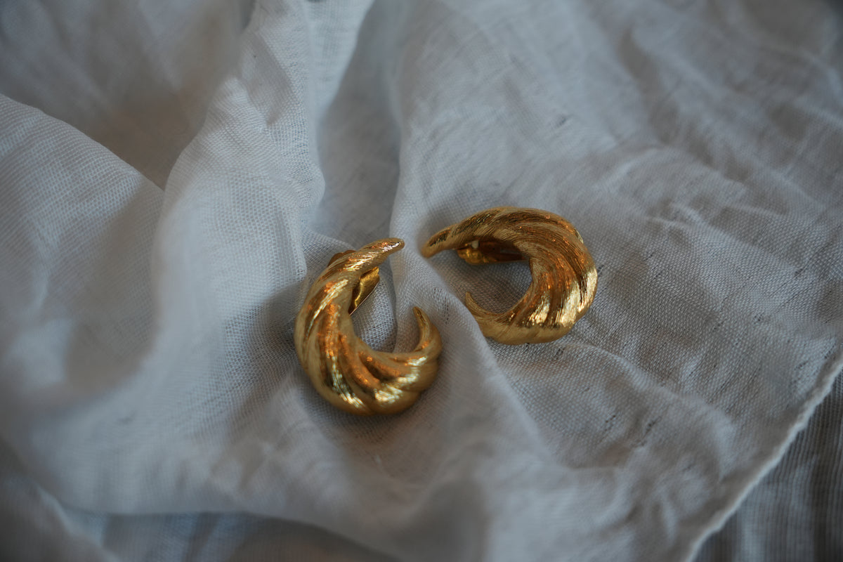 Jean-Louis Scherrer Crescent Moon Earrings