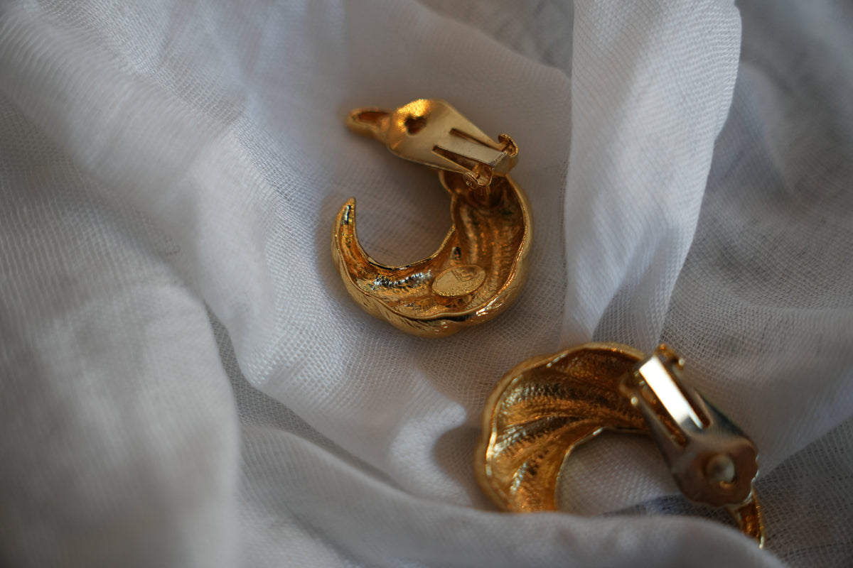 Jean-Louis Scherrer Crescent Moon Earrings