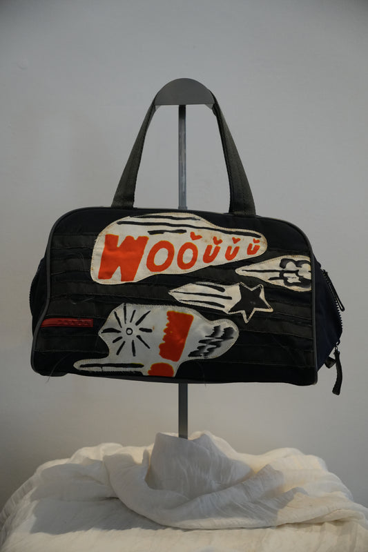 Prada Sports Woouuu Patchwork Boston Bag