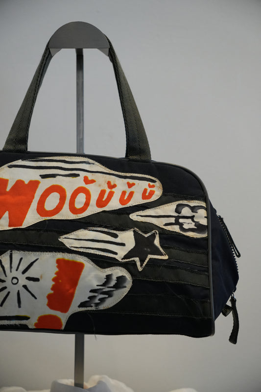 Prada Sports Woouuu Patchwork Boston Bag