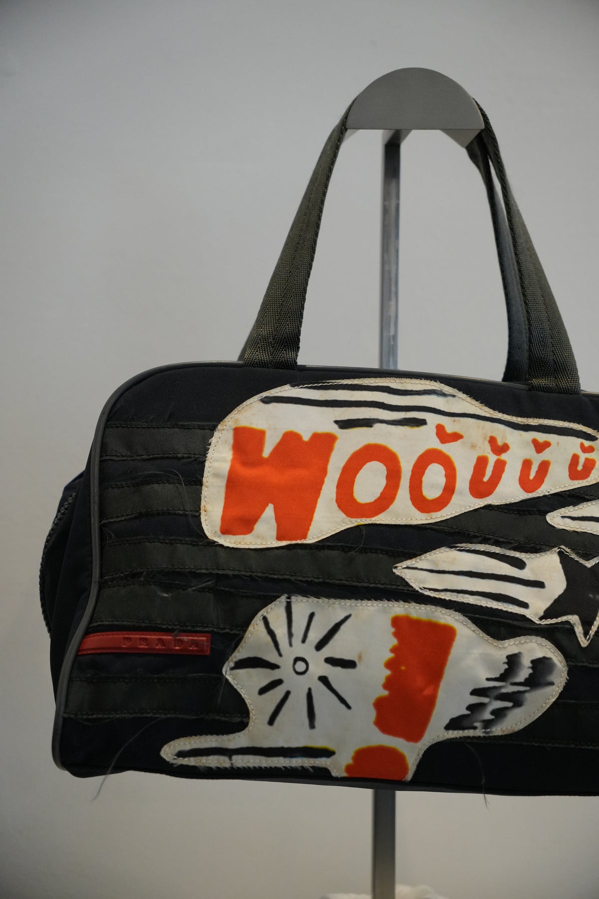 Prada Sports Woouuu Patchwork Boston Bag