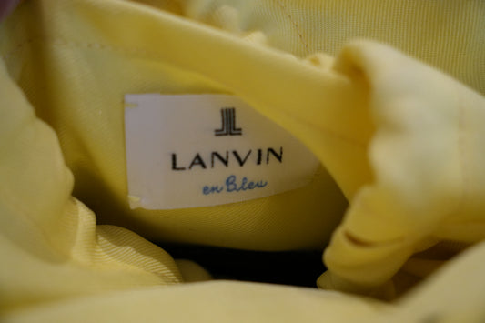 Lanvin en Bleu Sequin Basket Bag w Sheer Overlay