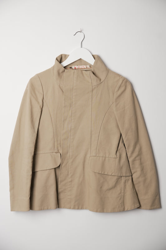 Marni Funnel Neck Peplum Corset Jacket