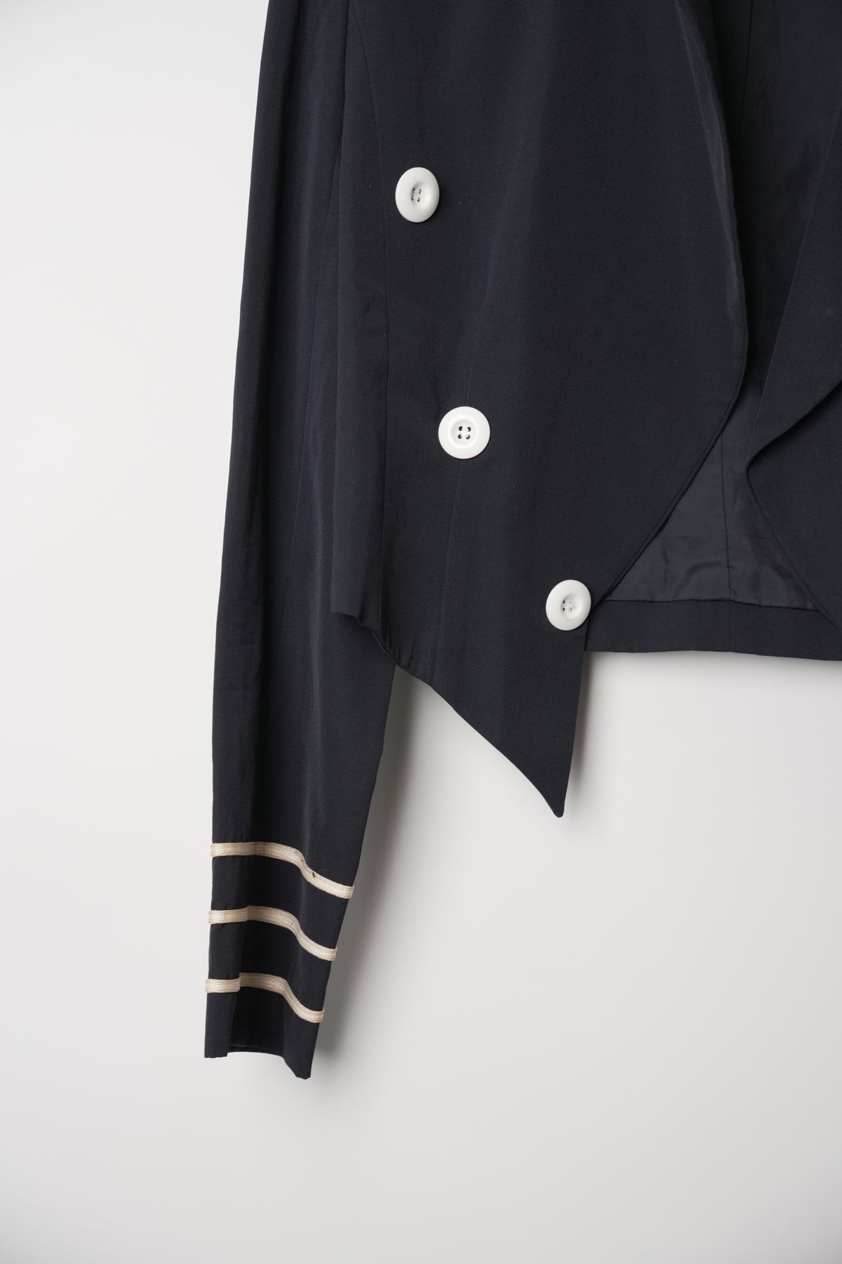 Christian Dior Cropped Napoleon Collarless Blazer