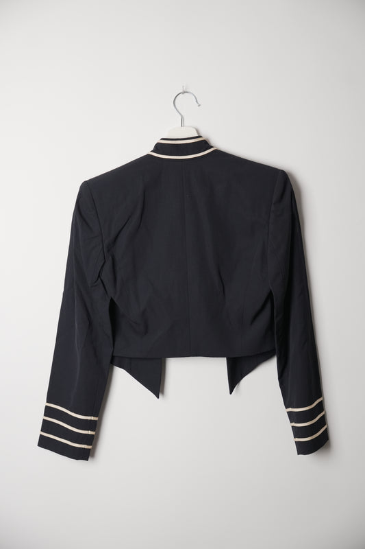 Christian Dior Cropped Napoleon Collarless Blazer