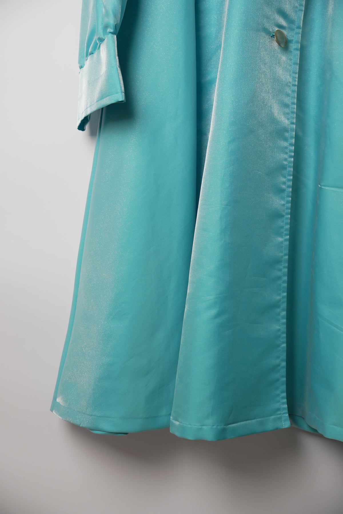 Yves Saint Laurent Light Blue Nylon Coat