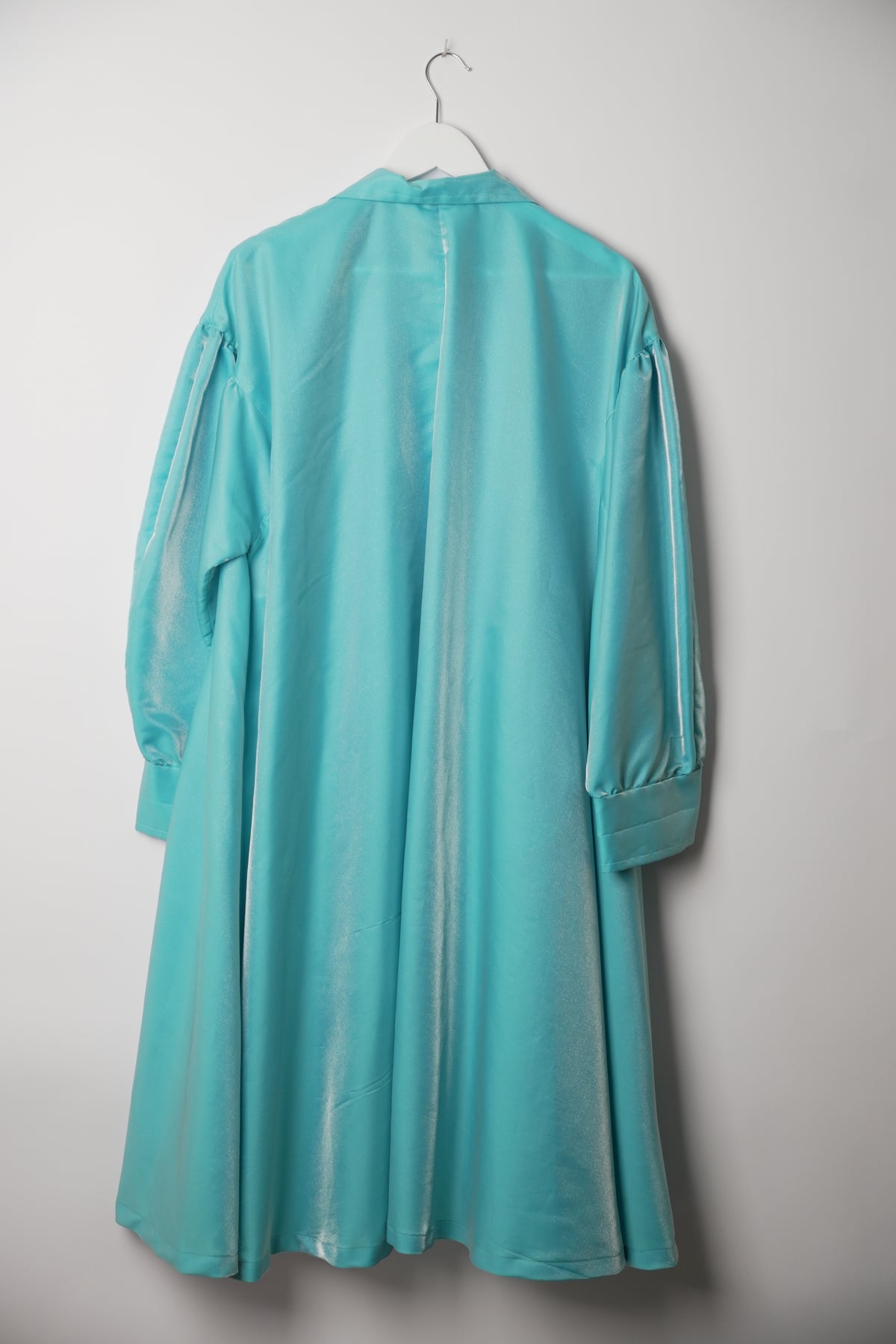 Yves Saint Laurent Light Blue Nylon Coat
