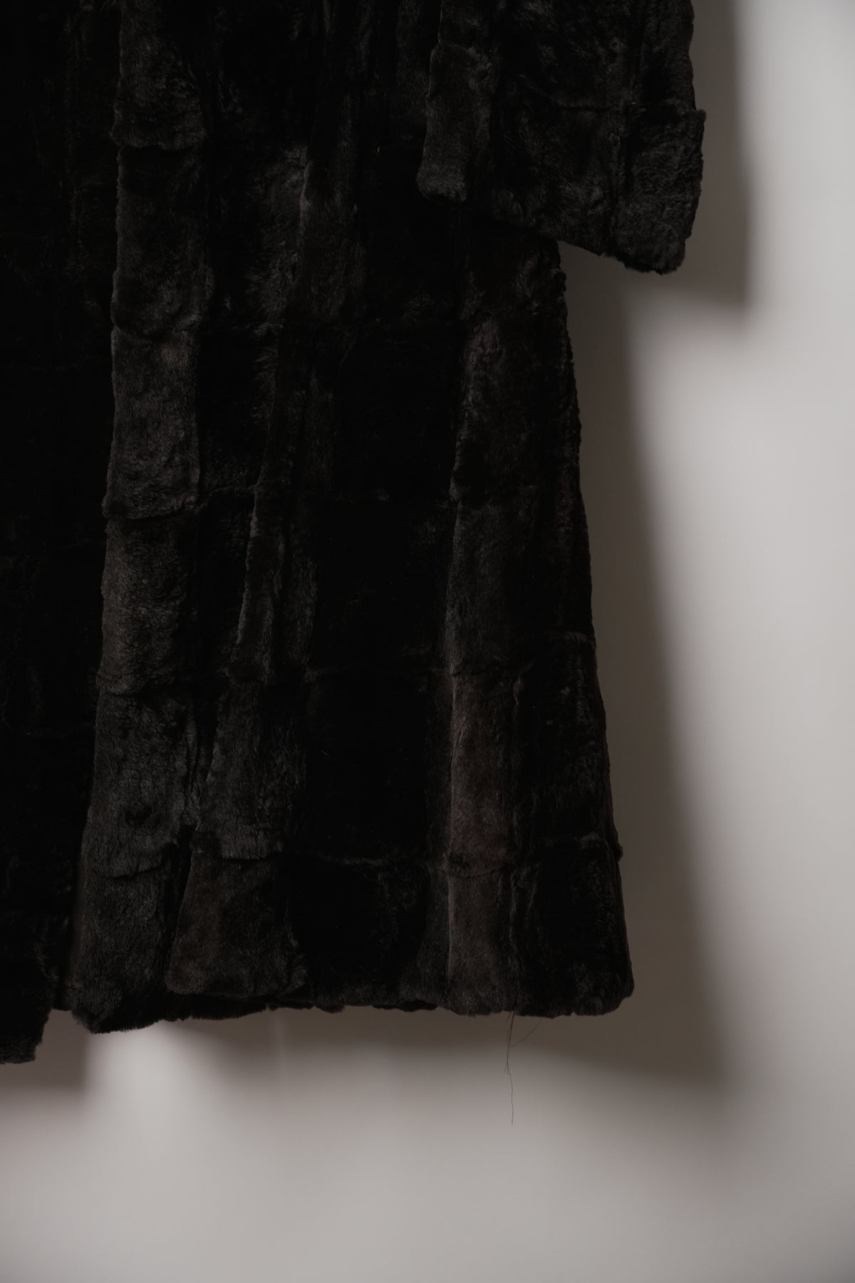 Vintage Rebillon rabbit fur coat with fox fur collar - view 5