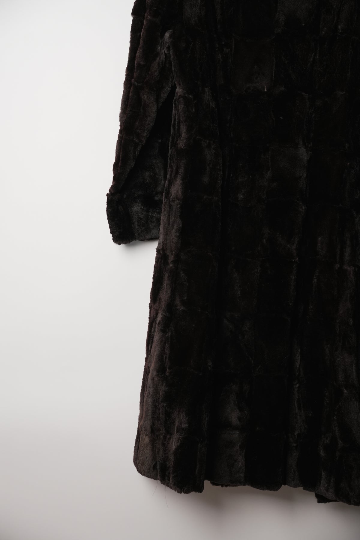 Vintage Rebillon rabbit fur coat with fox fur collar - view 7