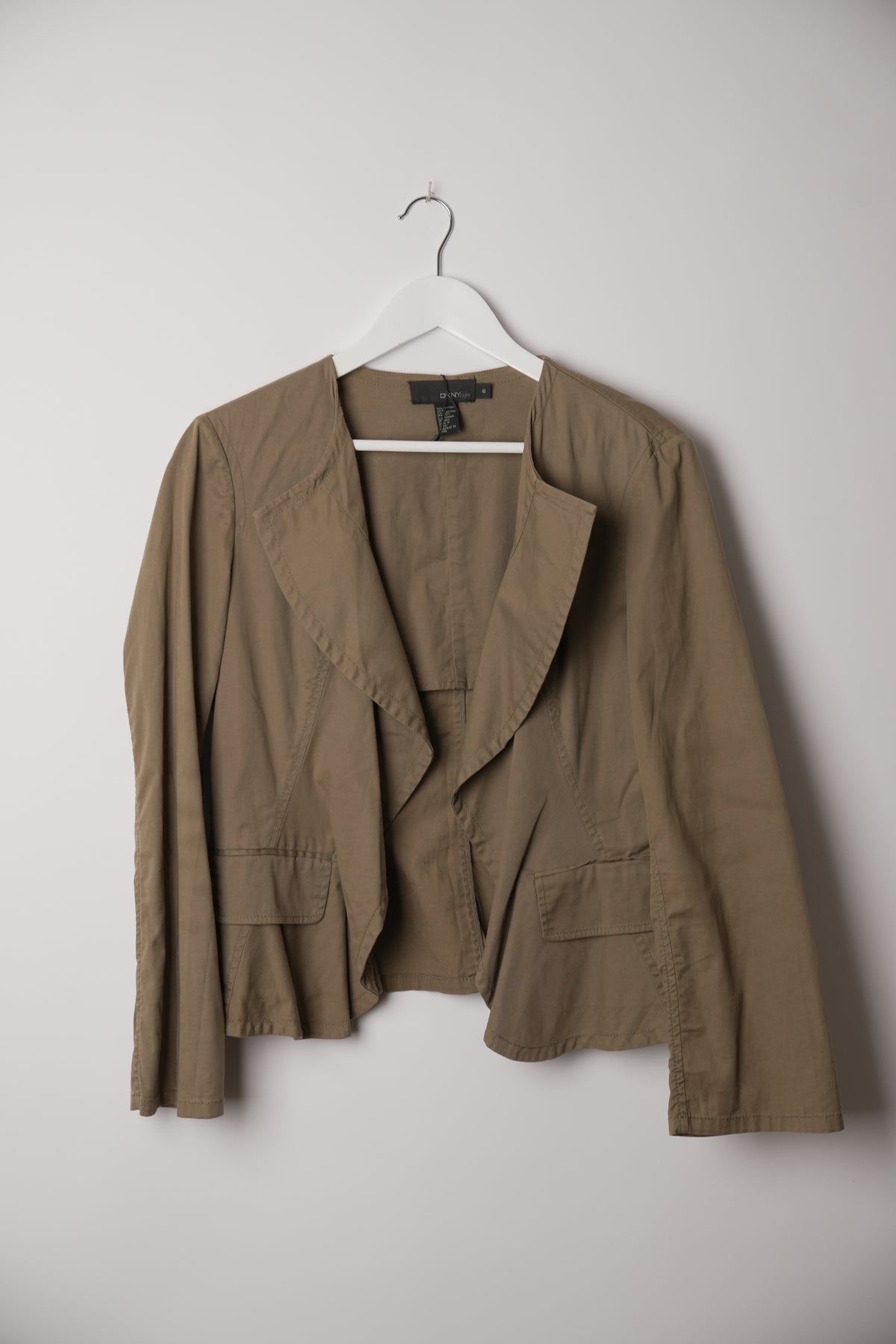 DKNY Khaki Waterfall Jacket