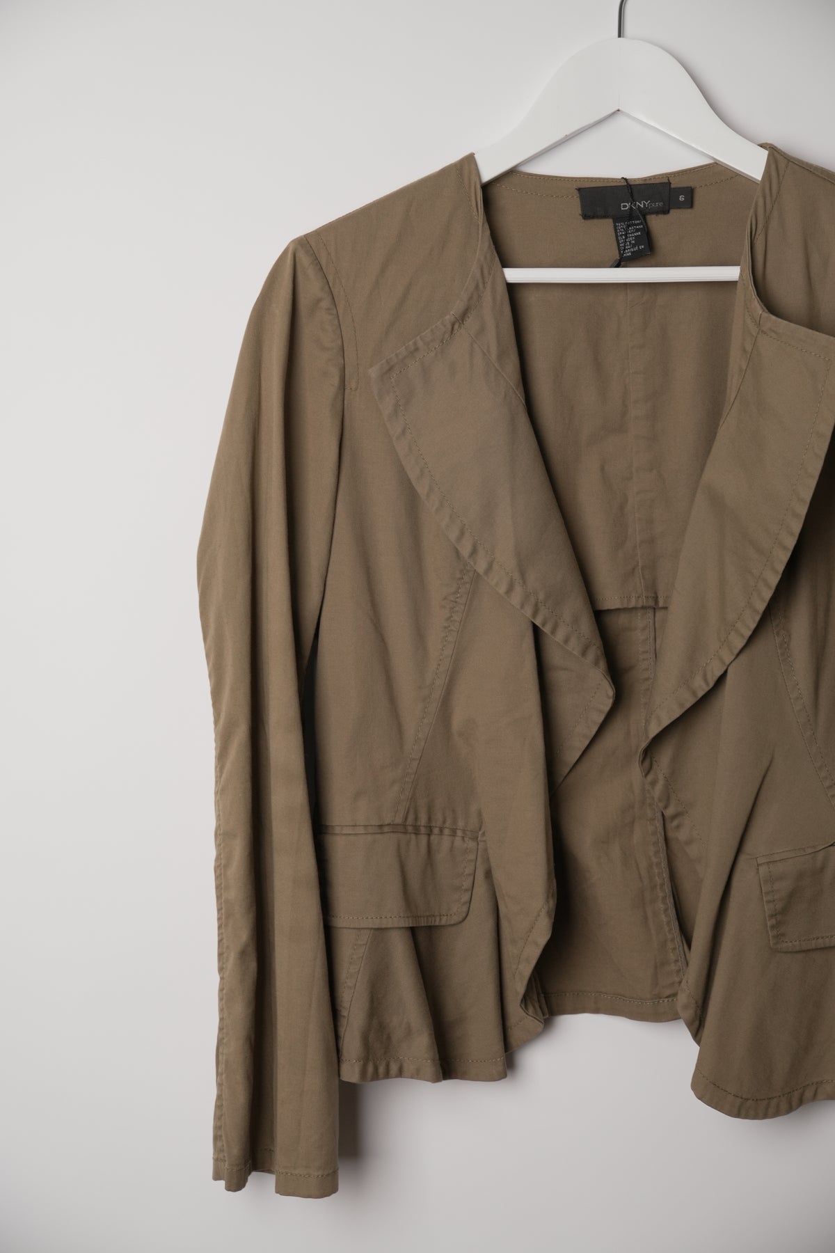 DKNY Khaki Waterfall Jacket