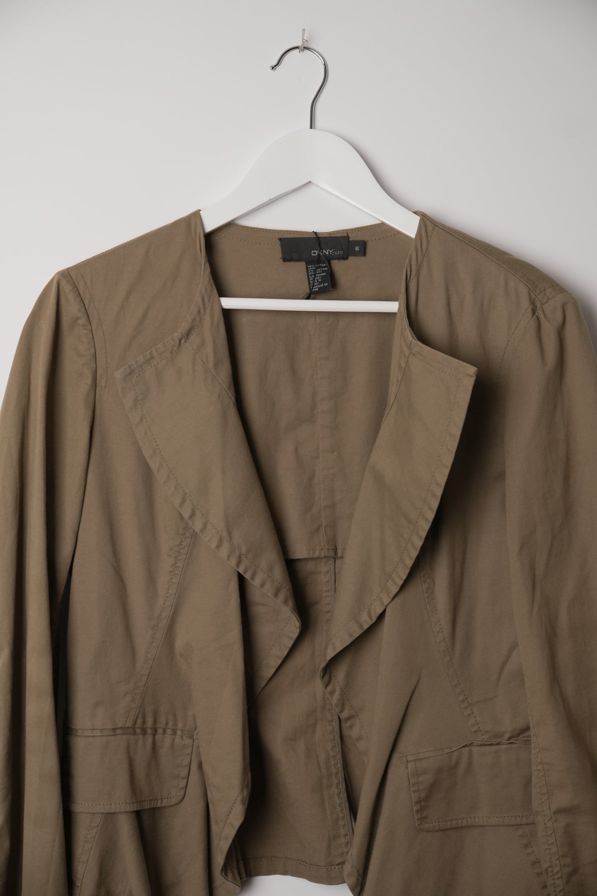 DKNY Khaki Waterfall Jacket