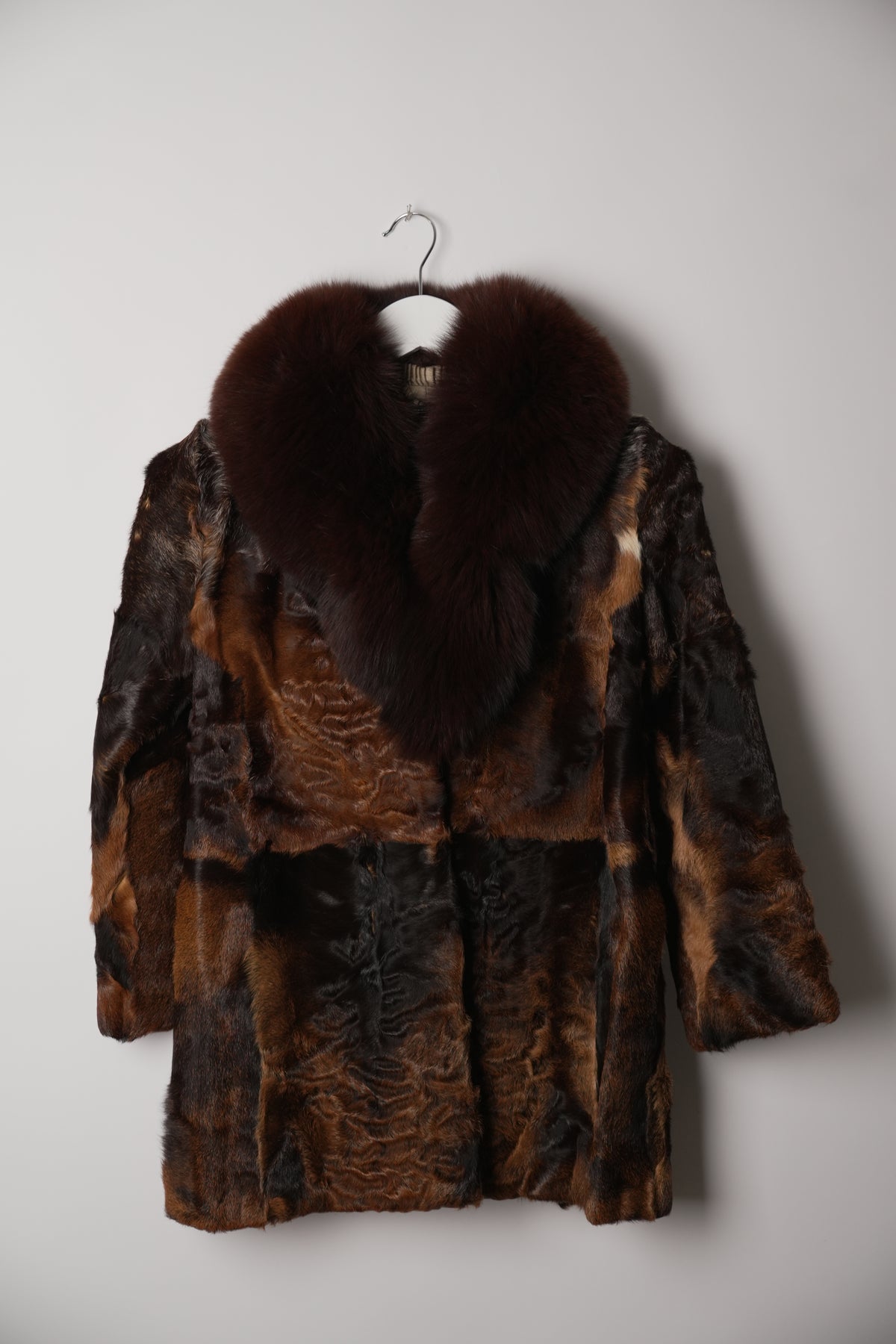Revillon Fur Brown Patchwork Coat