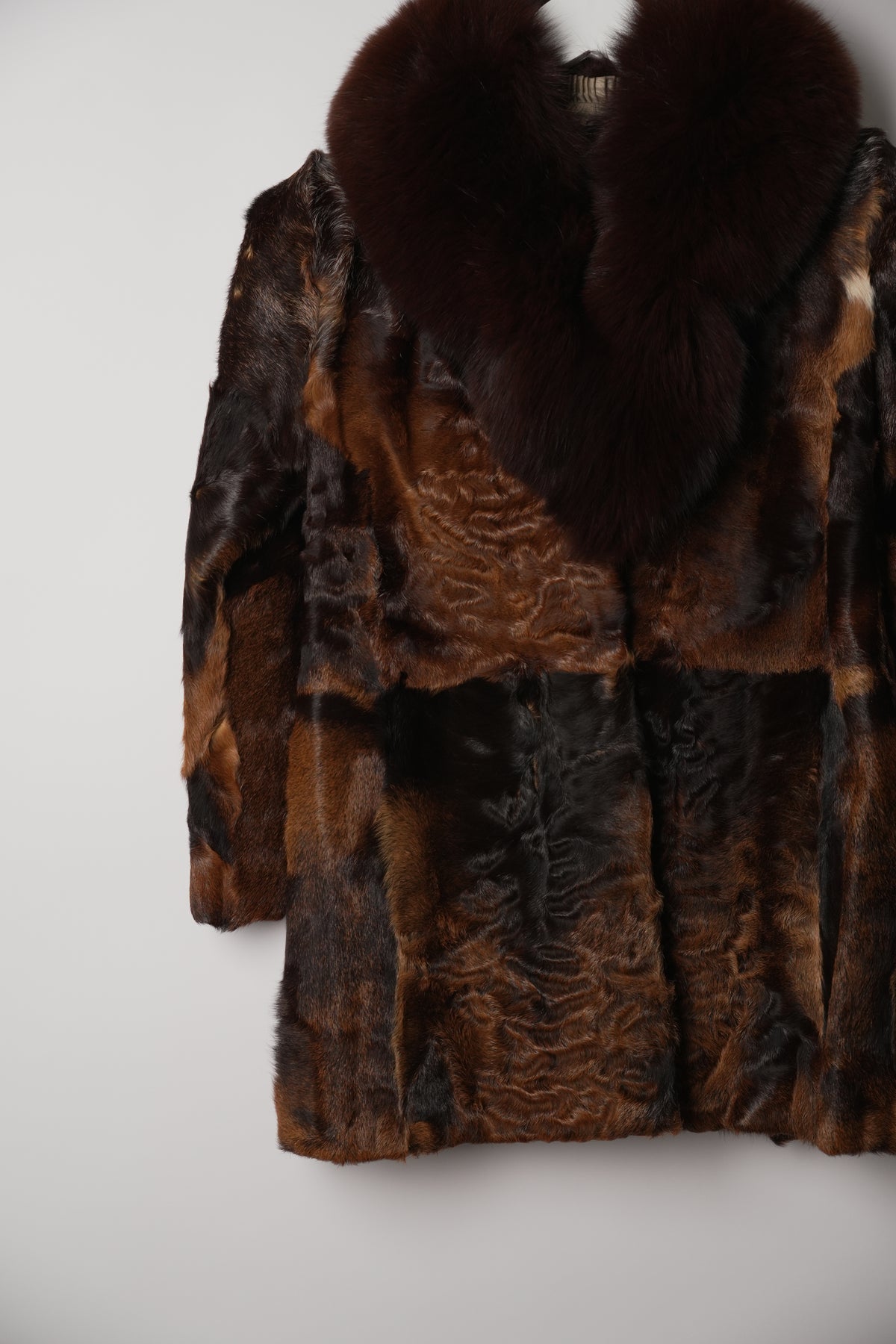Revillon Fur Brown Patchwork Coat