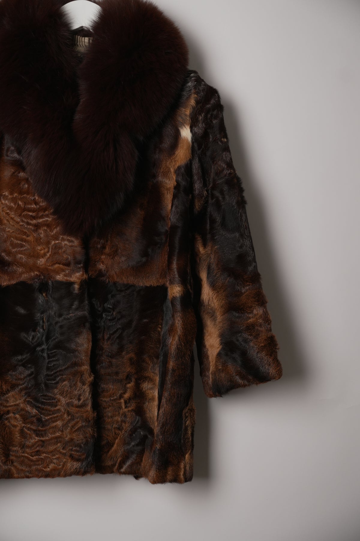 Revillon Fur Brown Patchwork Coat