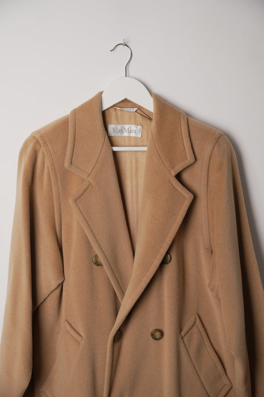 Max Mara Camel Double Breasted Long Coat