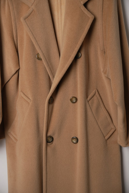Max Mara Camel Double Breasted Long Coat