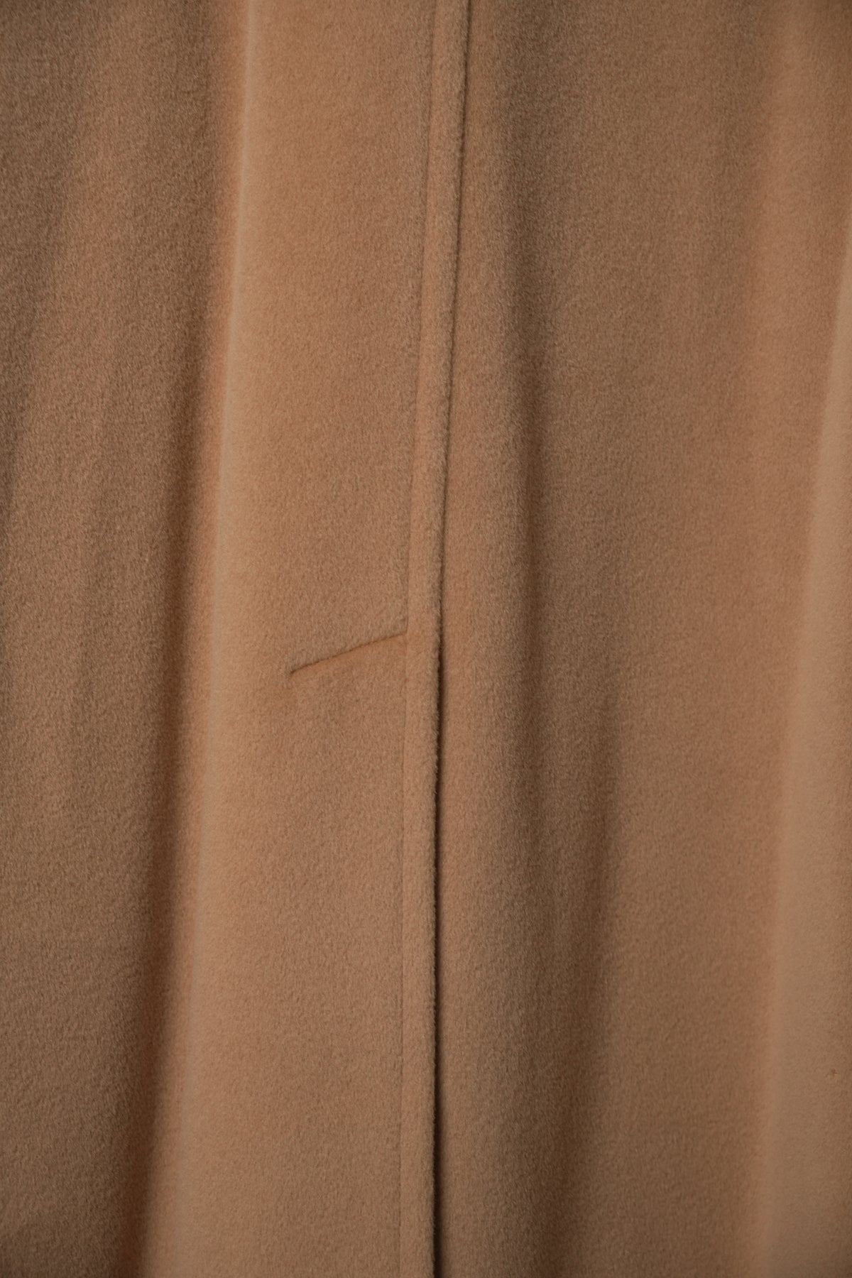 Max Mara Beige Short Fur Double Breasted Coat