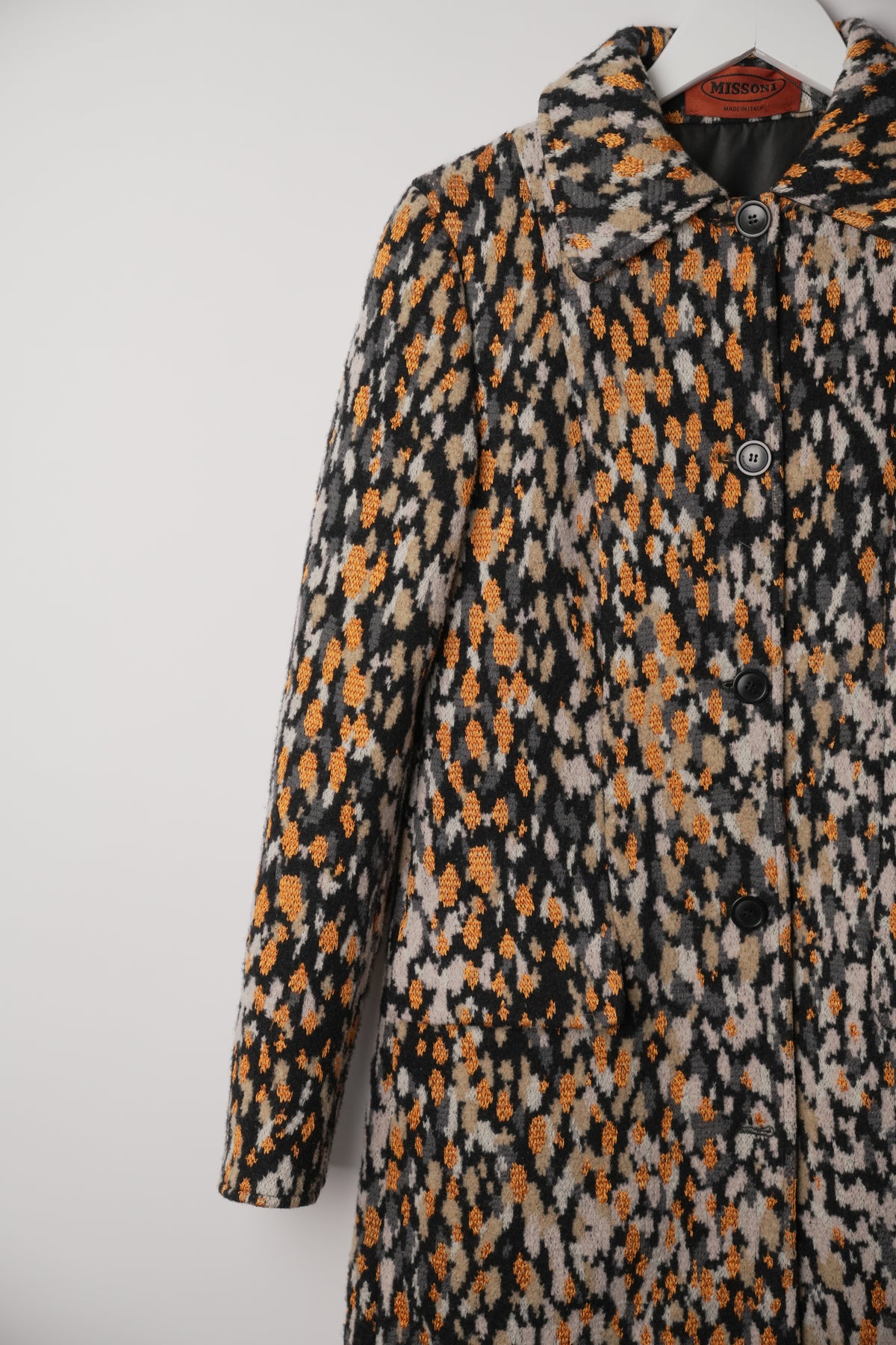 Missoni Multi Colour Leopard Wool Coat