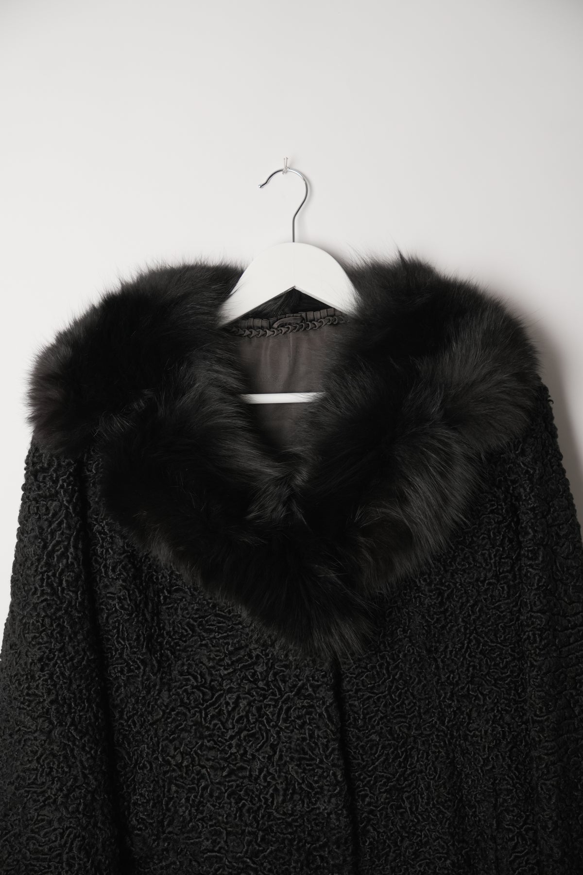 Vintage Fur Coat w Fox Collar Sz13