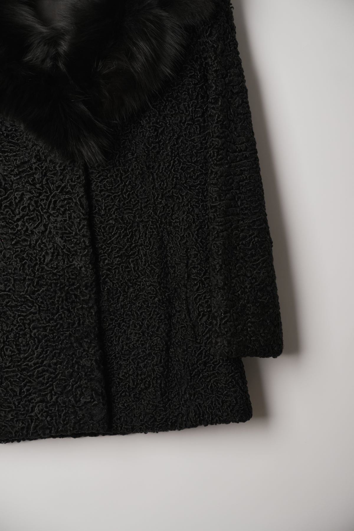Vintage Fur Coat w Fox Collar Sz13