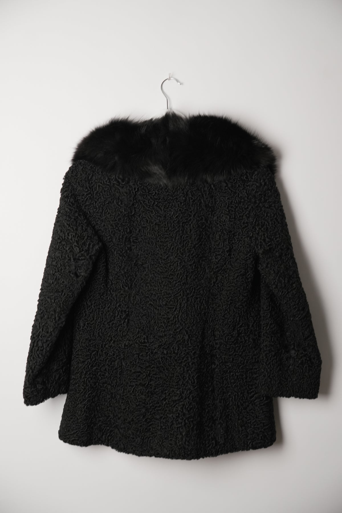 Vintage Fur Coat w Fox Collar Sz13