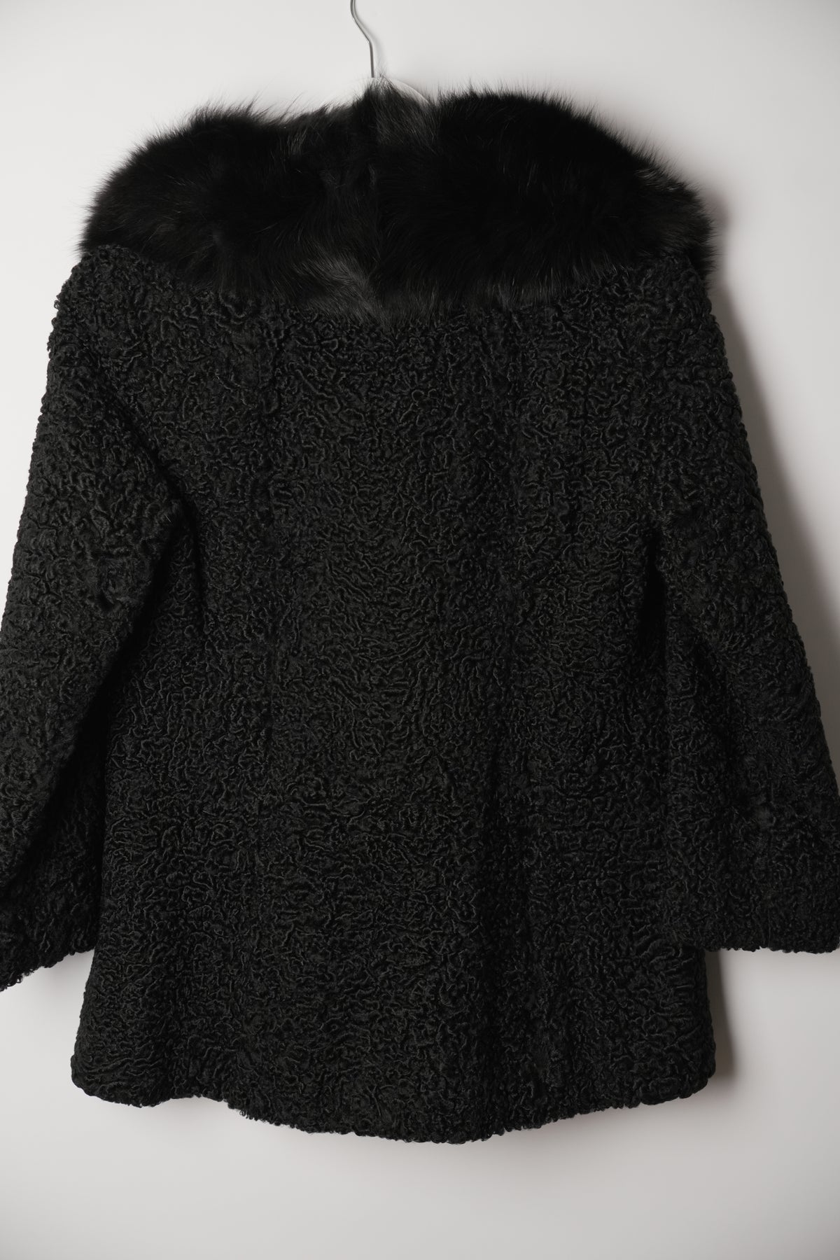 Vintage Fur Coat w Fox Collar Sz13