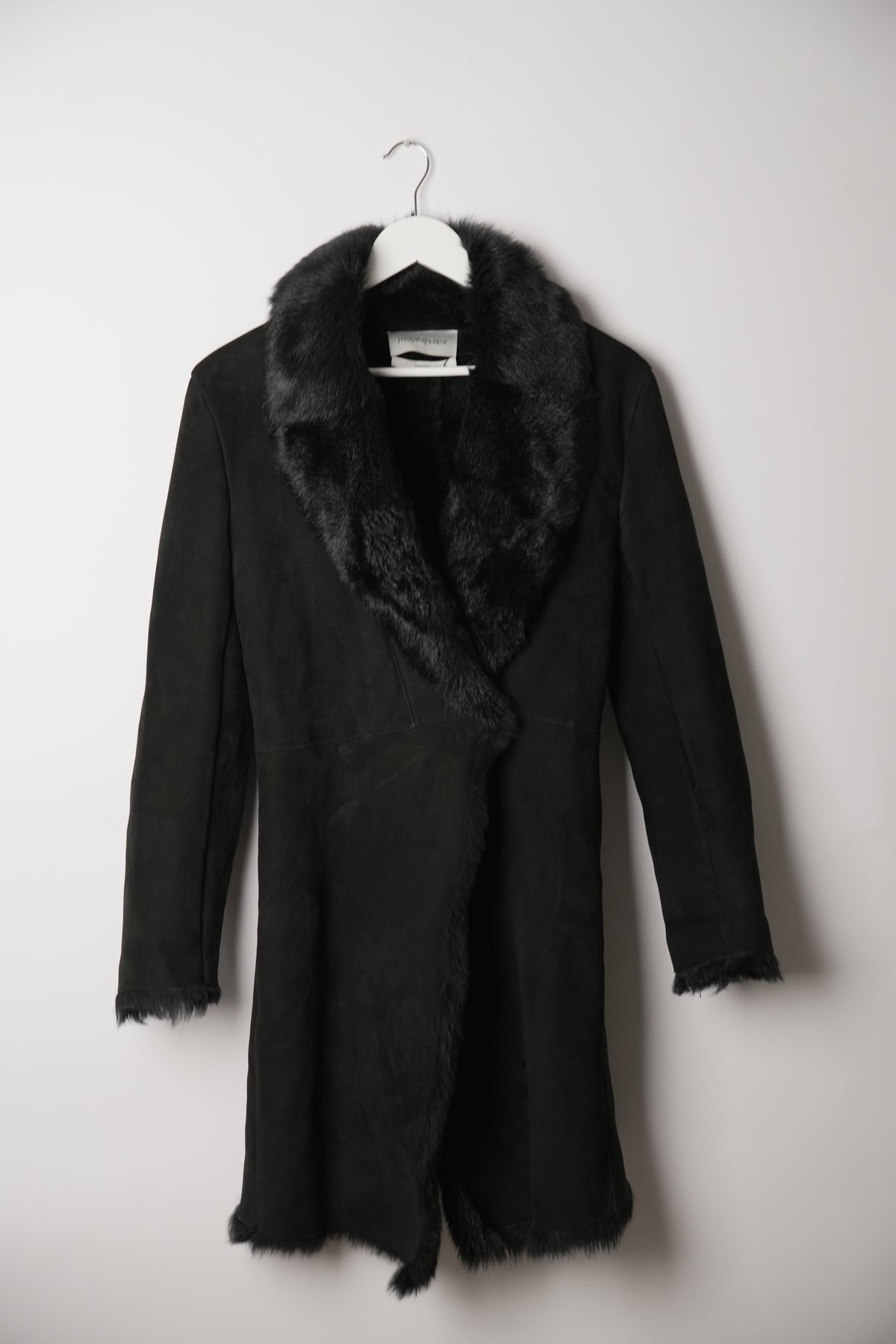 Yves Saint Laurent Shearling Fur Suede Coat