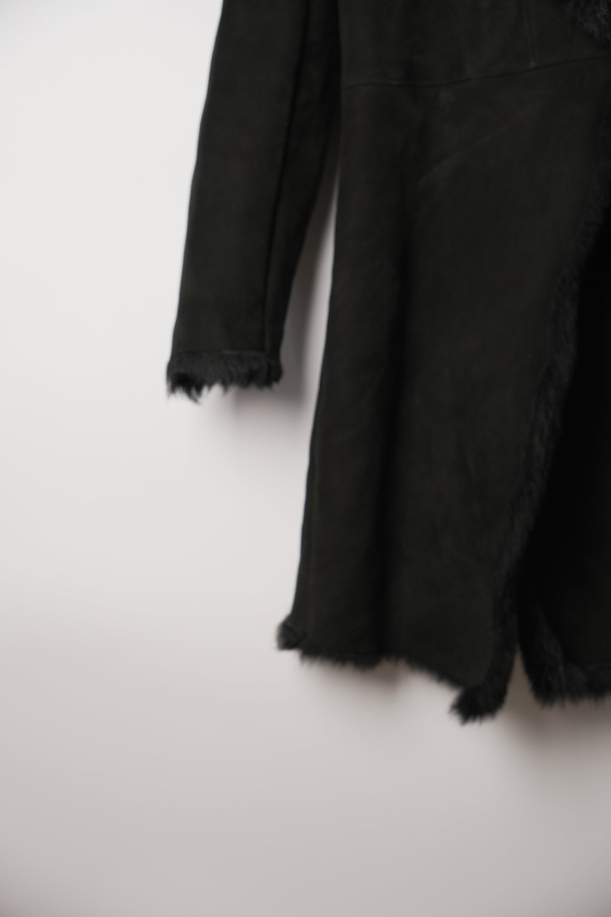 Yves Saint Laurent Shearling Fur Suede Coat