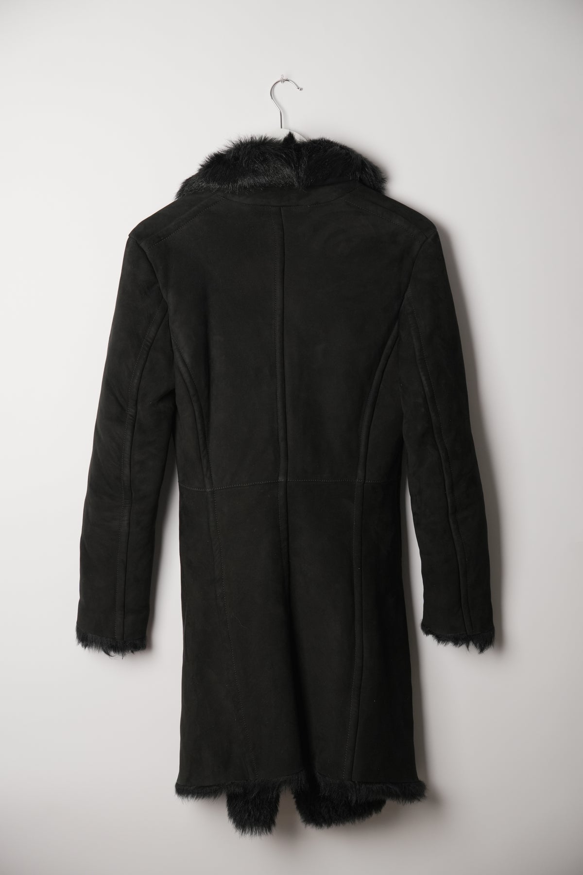 Yves Saint Laurent Shearling Fur Suede Coat
