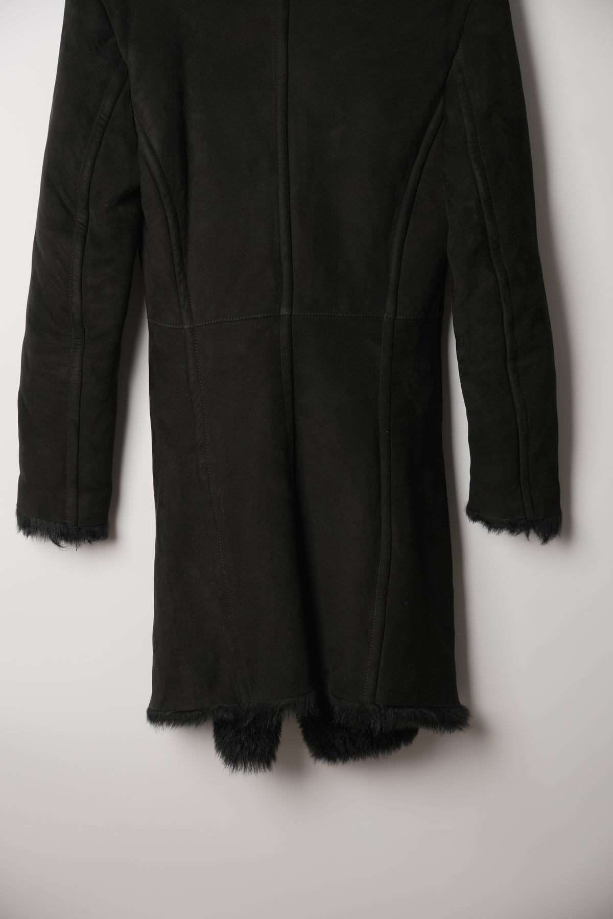 Yves Saint Laurent Shearling Fur Suede Coat