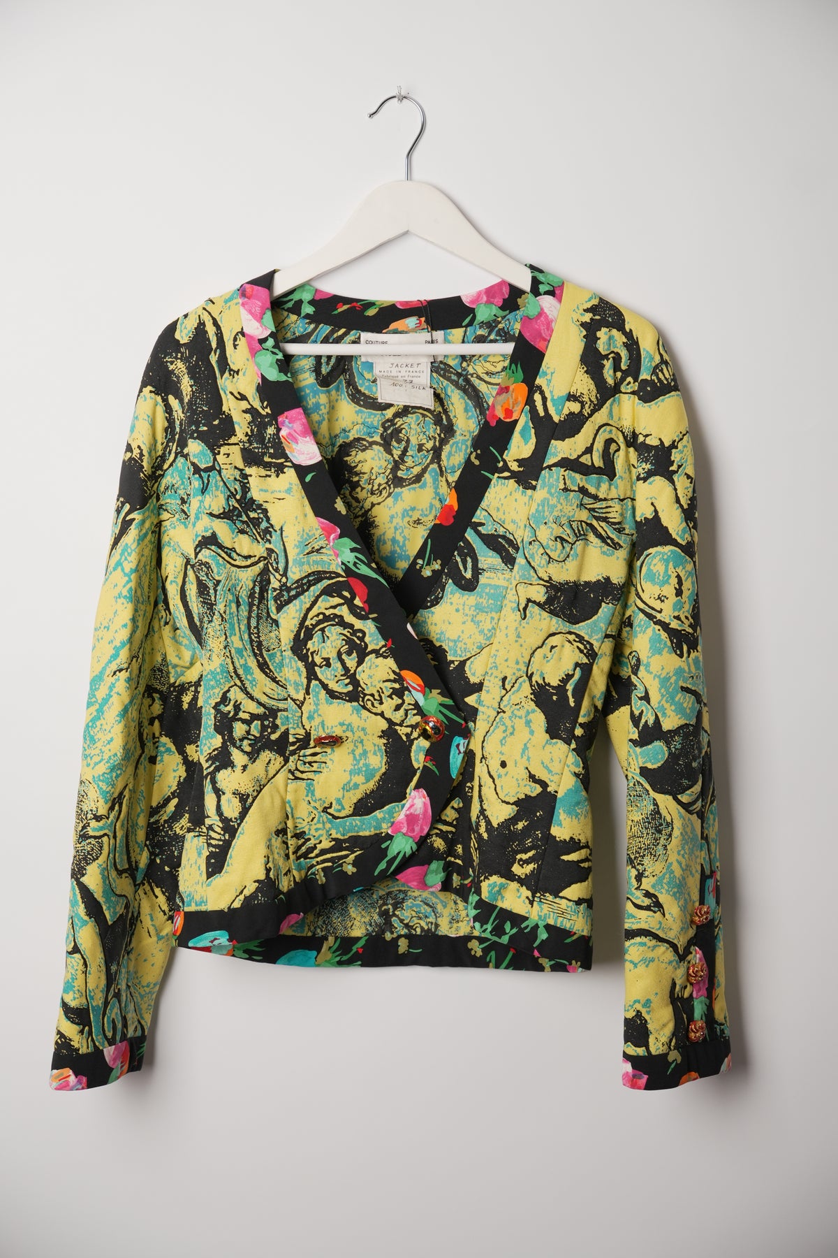 Emanuel Ungaro Printed Graphic Women Floral Trim Blazer