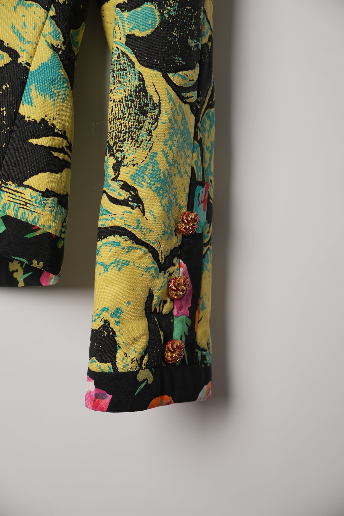 Emanuel Ungaro Printed Graphic Women Floral Trim Blazer