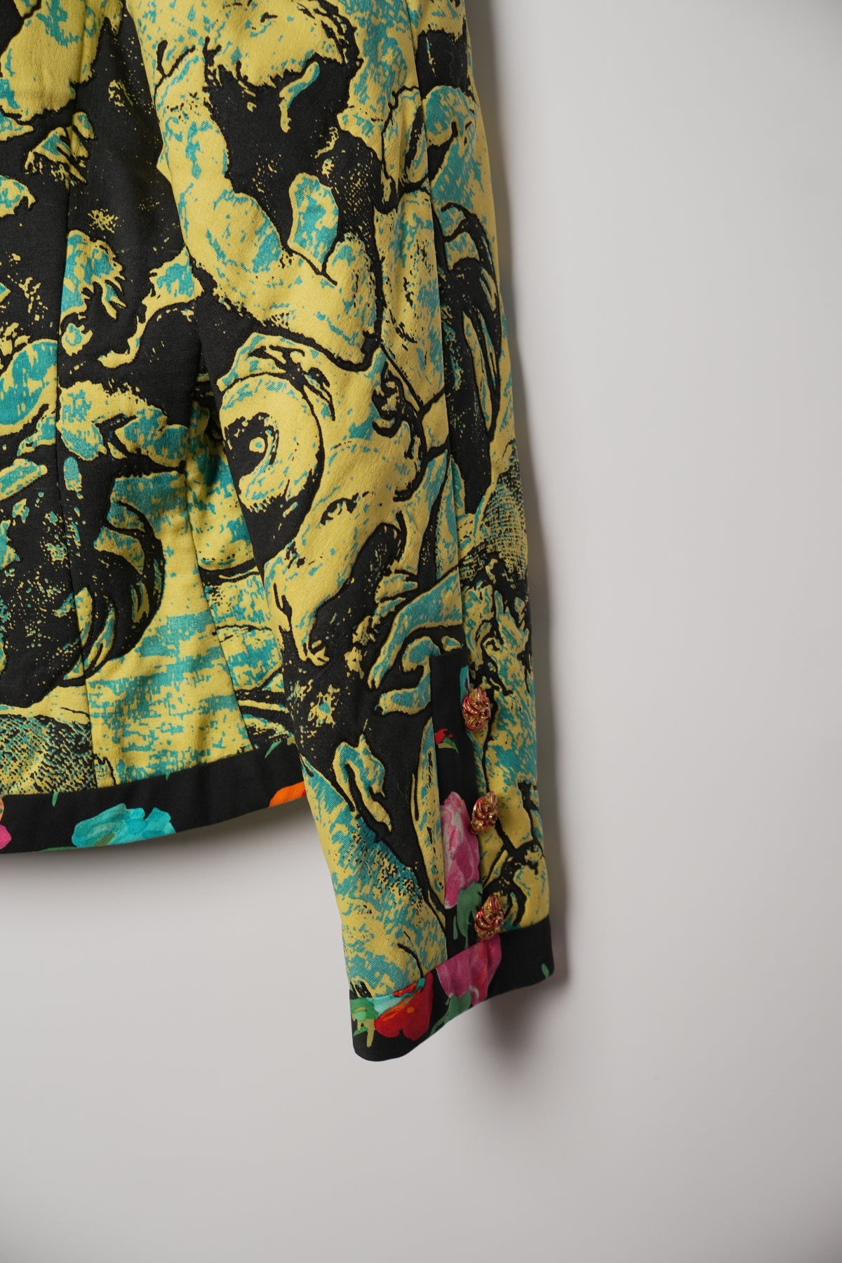 Emanuel Ungaro Printed Graphic Women Floral Trim Blazer